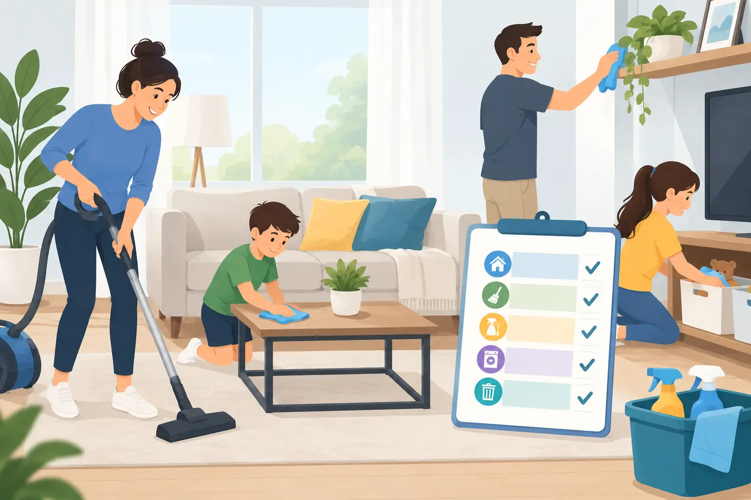 Best Cleaning Schedule for Busy Families